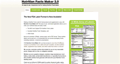 Desktop Screenshot of nutritionfactsmaker.com